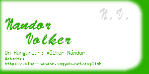 nandor volker business card